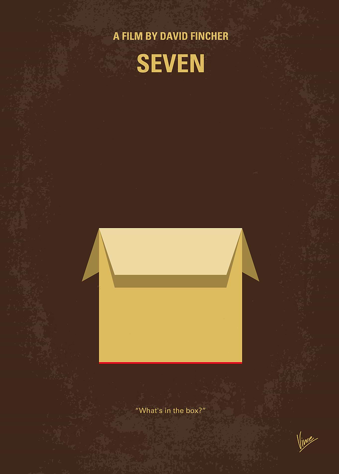 No233 My Seven minimal movie poster Two detectives, a ...