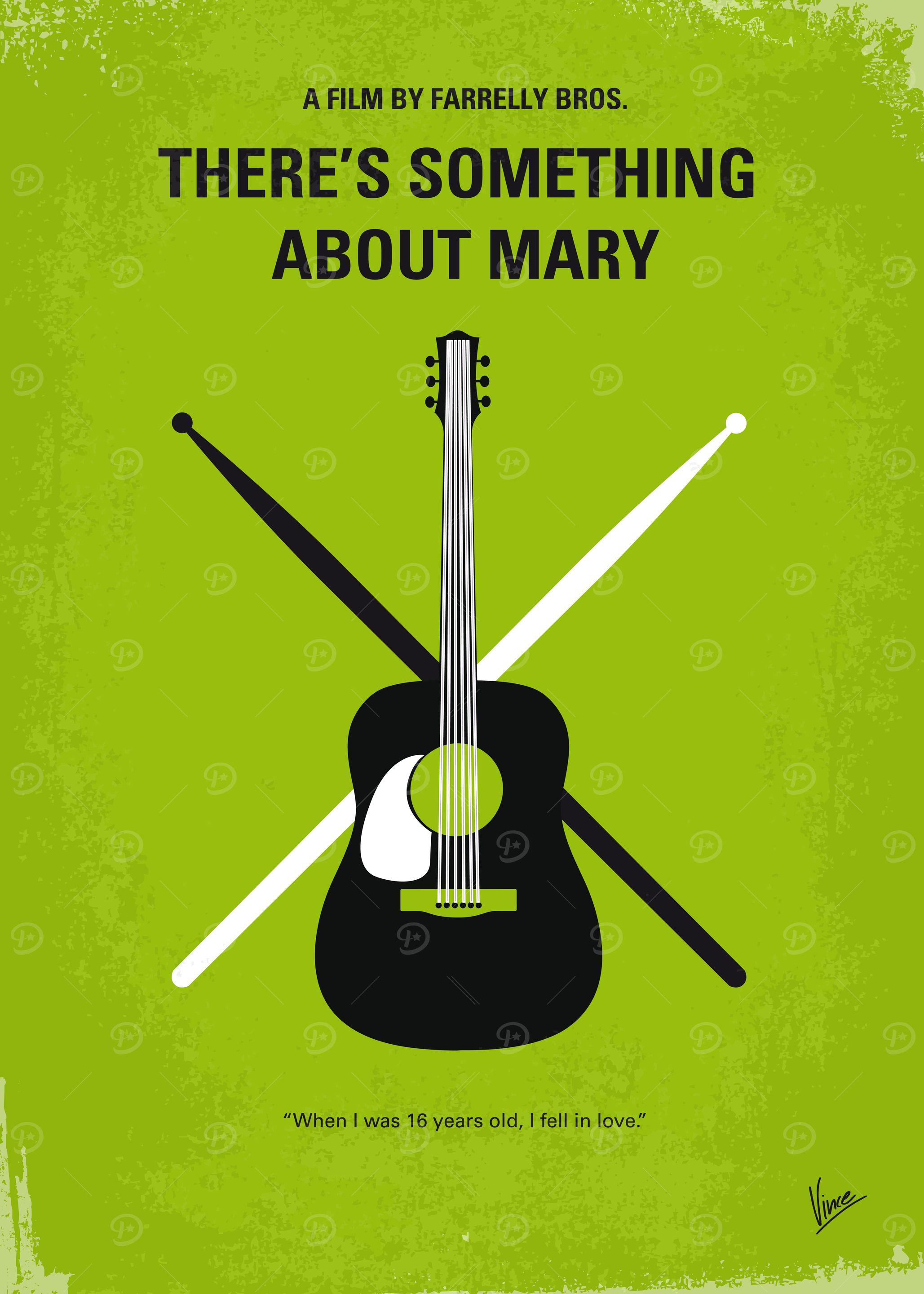 No286 My There's Something About Mary minimal movie pos ...