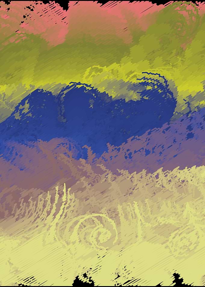 Vector Paint Abstract Art ~ Paint strokes and colors. A ...