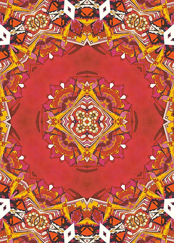 Red Indian abstract pattern
