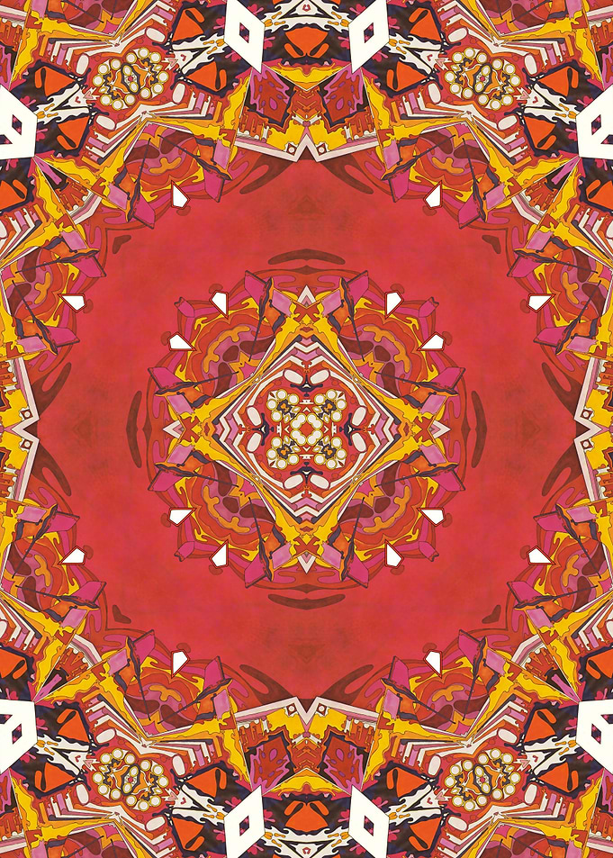 Red Indian abstract pattern