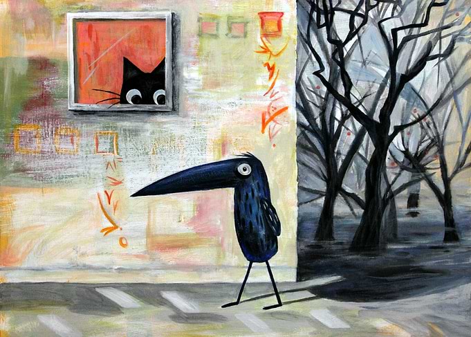 Cat and Bird