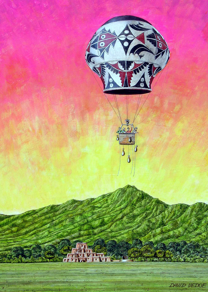 Ancient Balloon Acrylic 20 x 30 By David Vedoe
