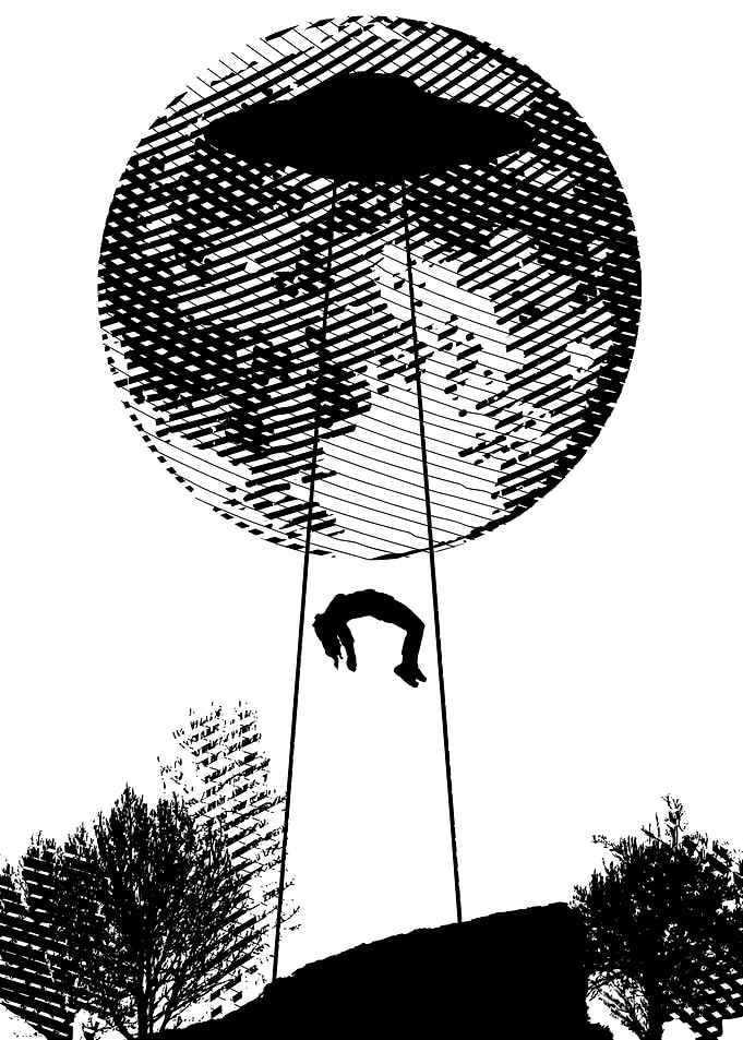 Alien Cliff (Etching Sketch)