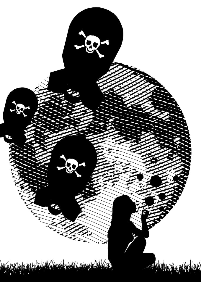 Bubbles and Bombs Away (Etching Sketch)