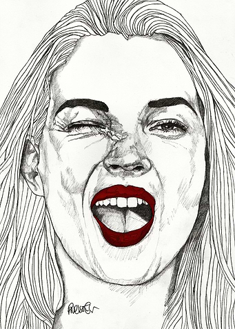 Kate with the Red Lips Part of my 'Red Lips' series of ...