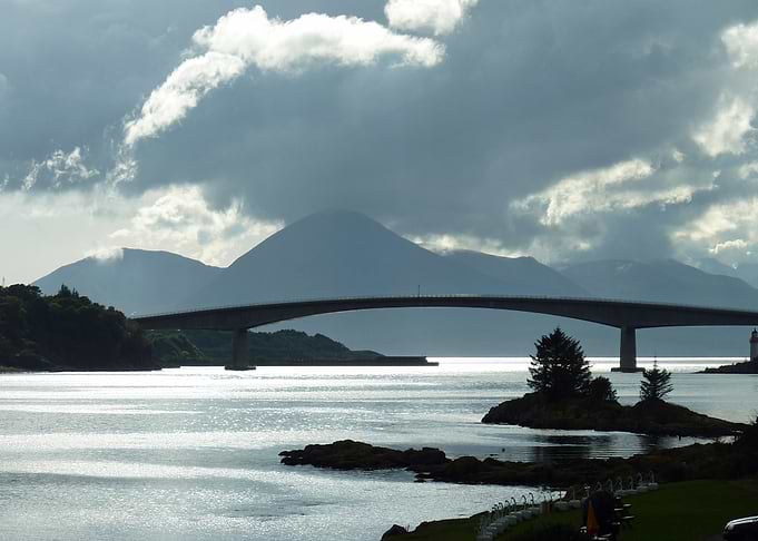 Grey Sky Dark Skye Bridge