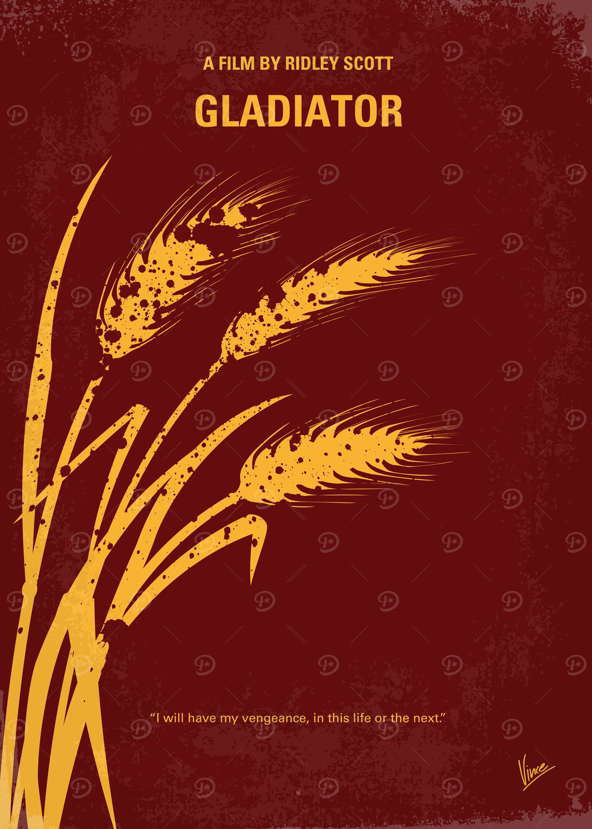 No300 My GLADIATOR minimal movie poster When a Roman g ...