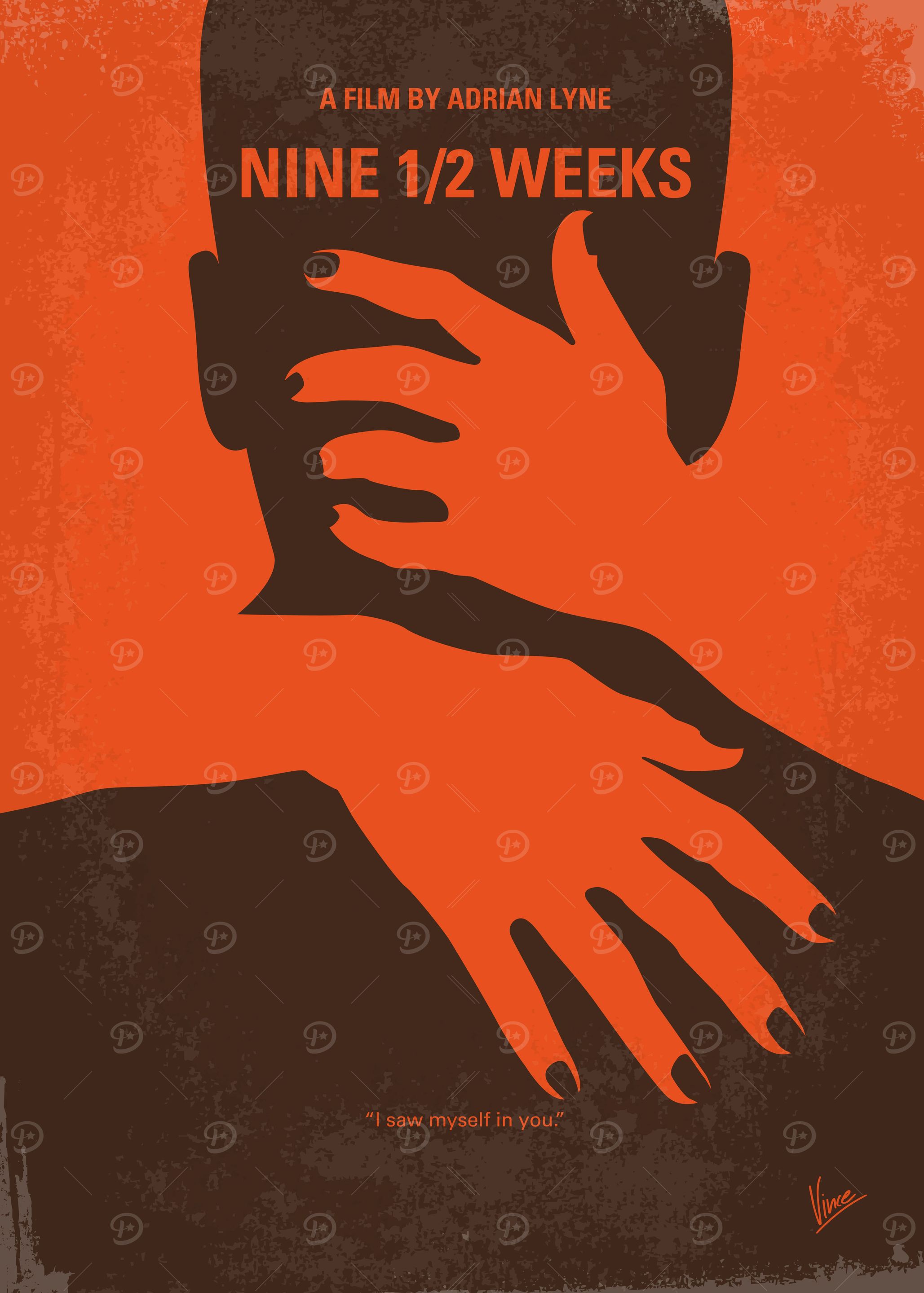 No305 My Nine half Weeks minimal movie poster An eroti ...