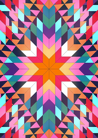 Triangles 2 abstract tribal pattern