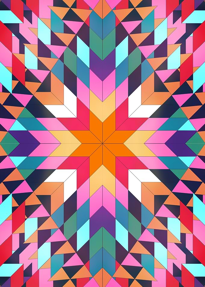 Triangles 2 abstract tribal pattern