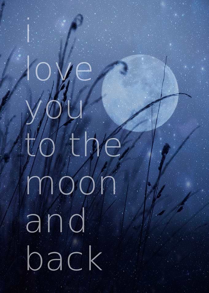 I LOVE YOU TO THE MOON AND BACK