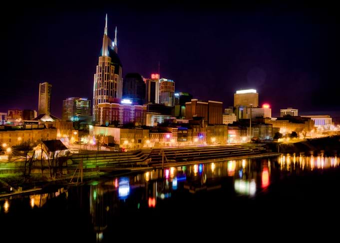 Nashville Tennessee Skyline at Night