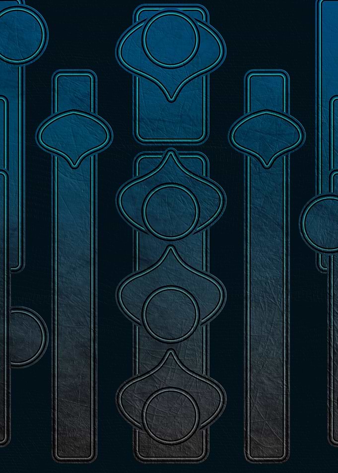 Retro shapes Blue