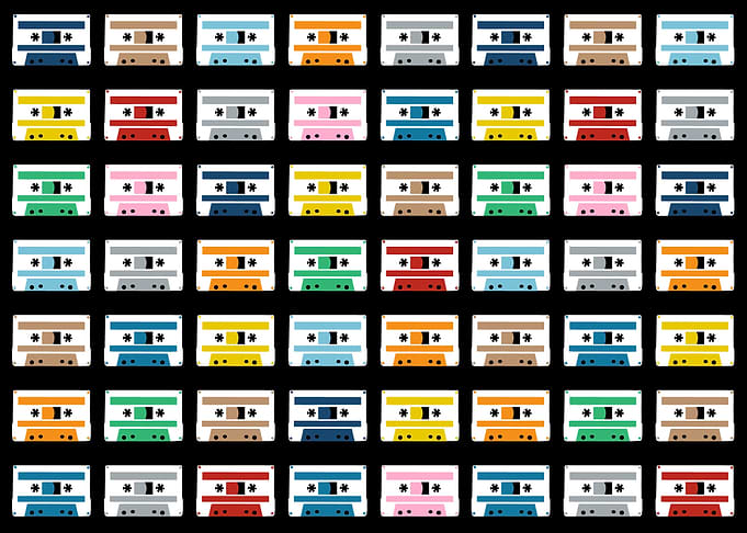 Rainbow Tapes on Black
