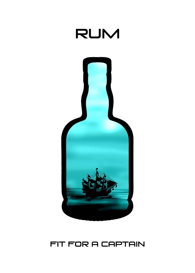 Rum, Fit For A Captain (simply white)