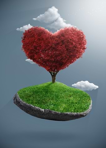 Heart tree on suspended ro