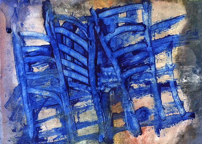 blue chairs