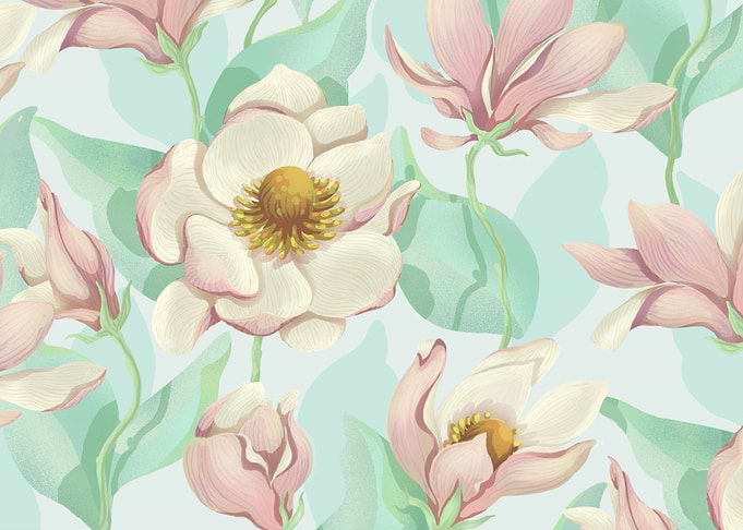 Magnolia Bloom - pastel tones