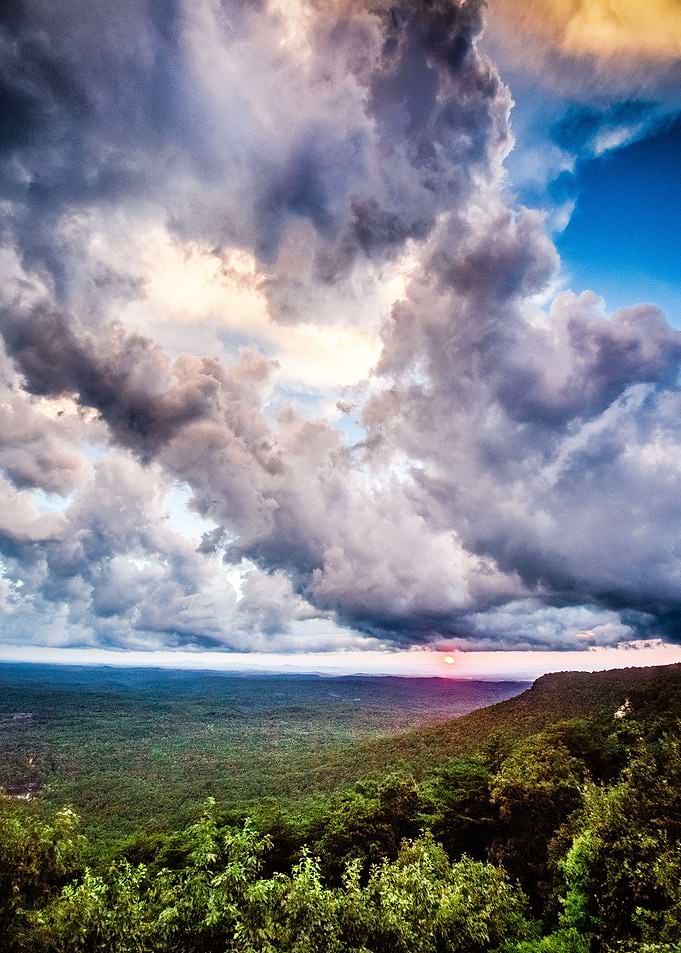 Take at the peak of Cheaha, the tallest mountain in Ala ...