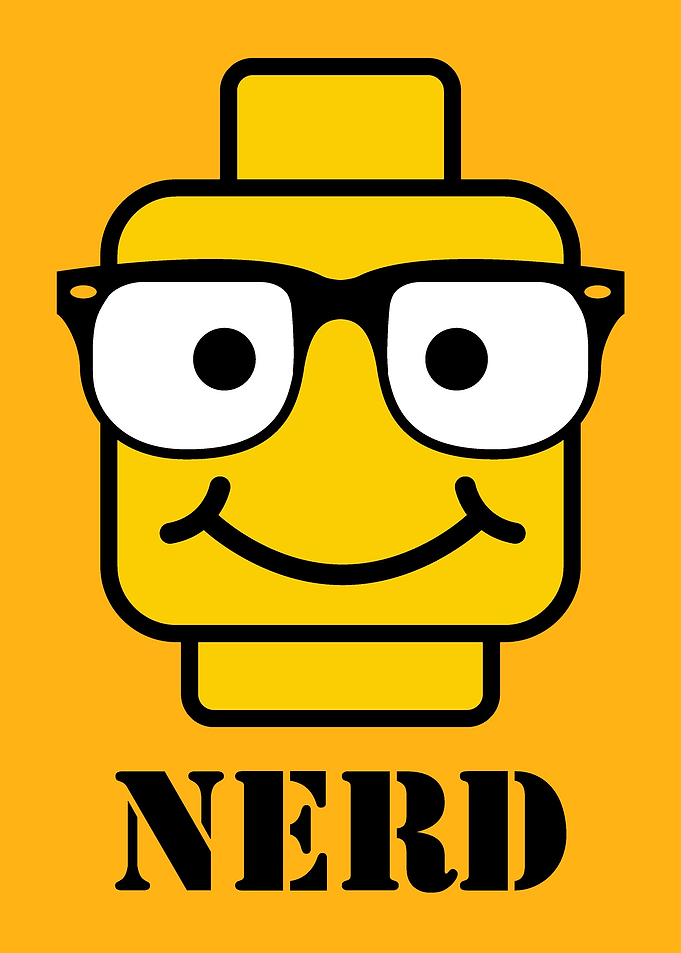 Nerd Alert sign. Brickhead inspired by Lewis Skolnick f ...