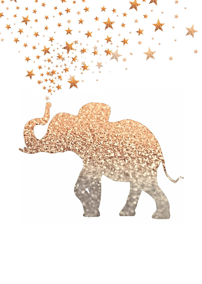 GATSBY GOLD ELEPHANT GLITTER