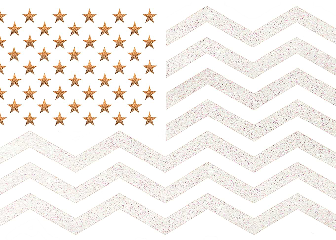 GATSBY STARS GLITTER FLAG