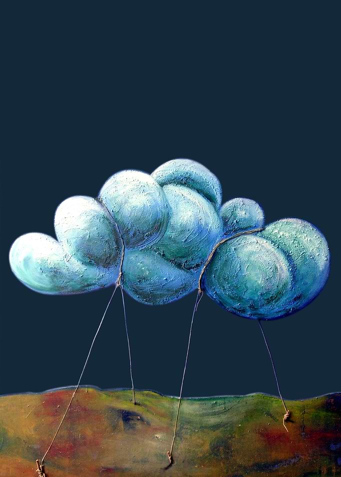 Cloud Tied.(Oil on canvas)