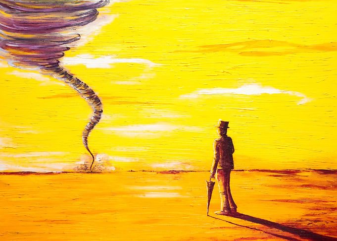Sir Security.(Oil on canvas)