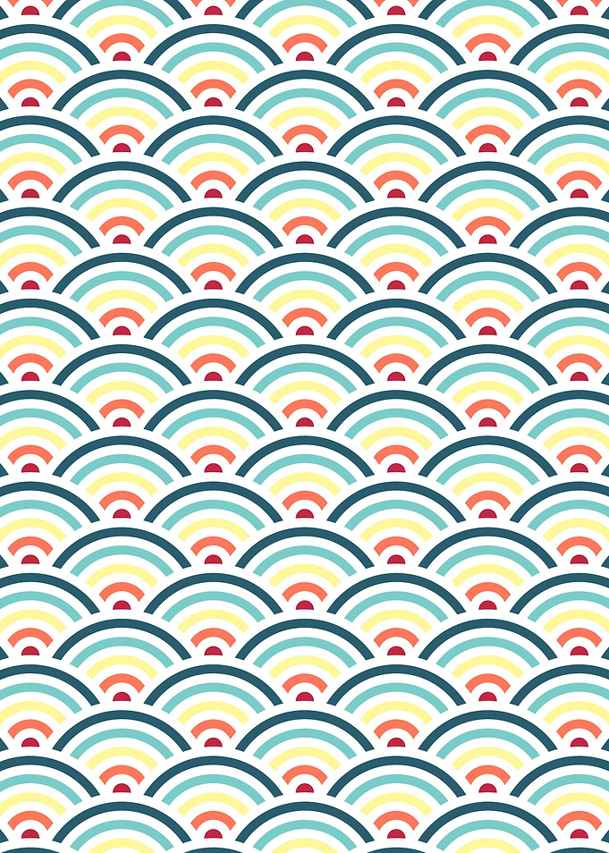 rainbowaves pattern (light)
