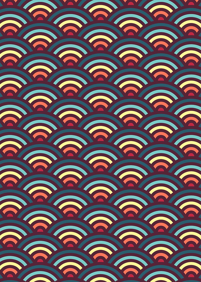 rainbowaves pattern (dark)