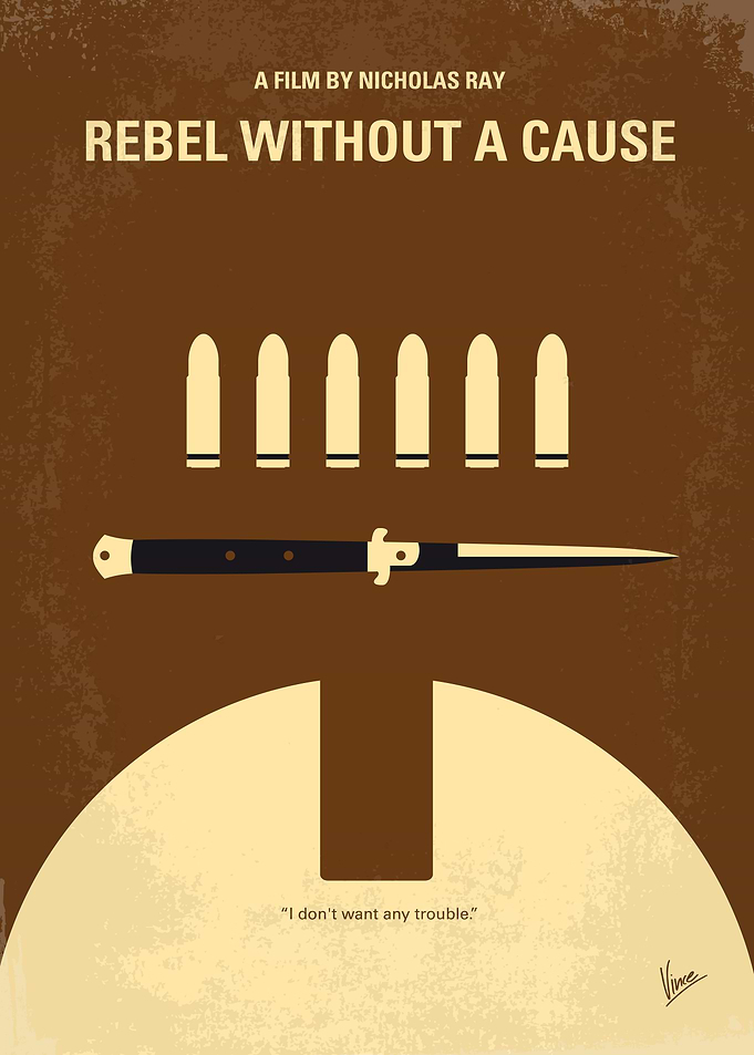 No318 My Rebel without a cause minimal movie poster A ...
