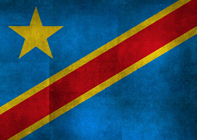 National flag of the Democratic Republic of the Congo, ...
