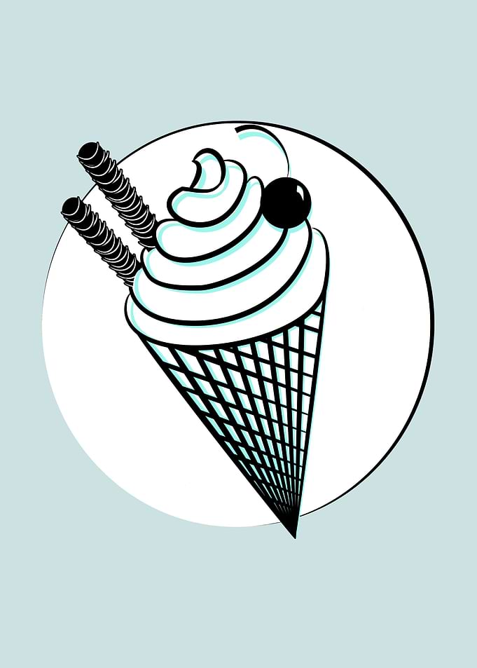 ice cream! green BY GASPON