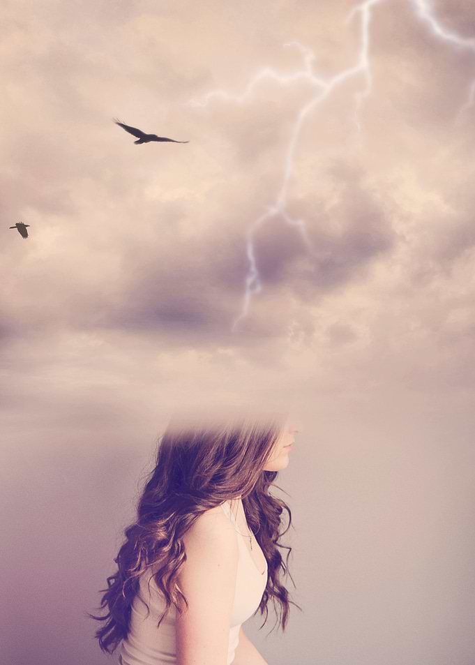 head in the clouds