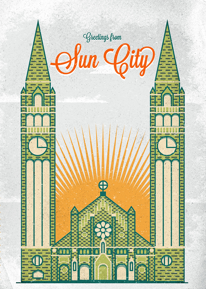 Greetings from Sun City Inspirited by Dome of Szeged