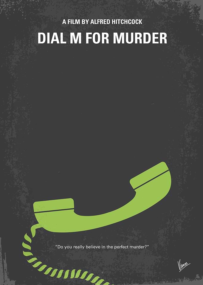 No328 My Dial M for Murder minimal movie poster An ex- ...