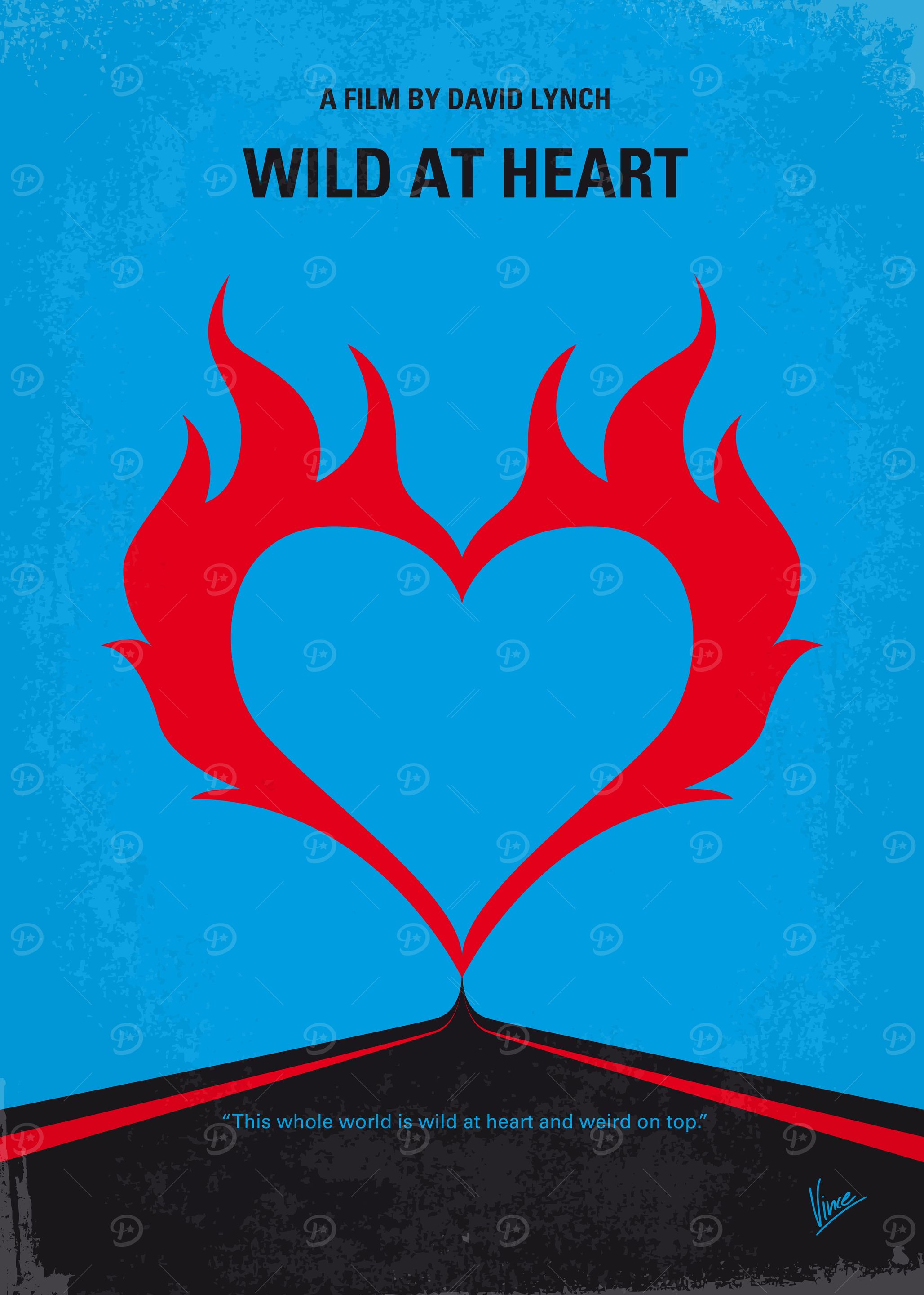 No337 My WILD AT HEART minimal movie poster Young love ...