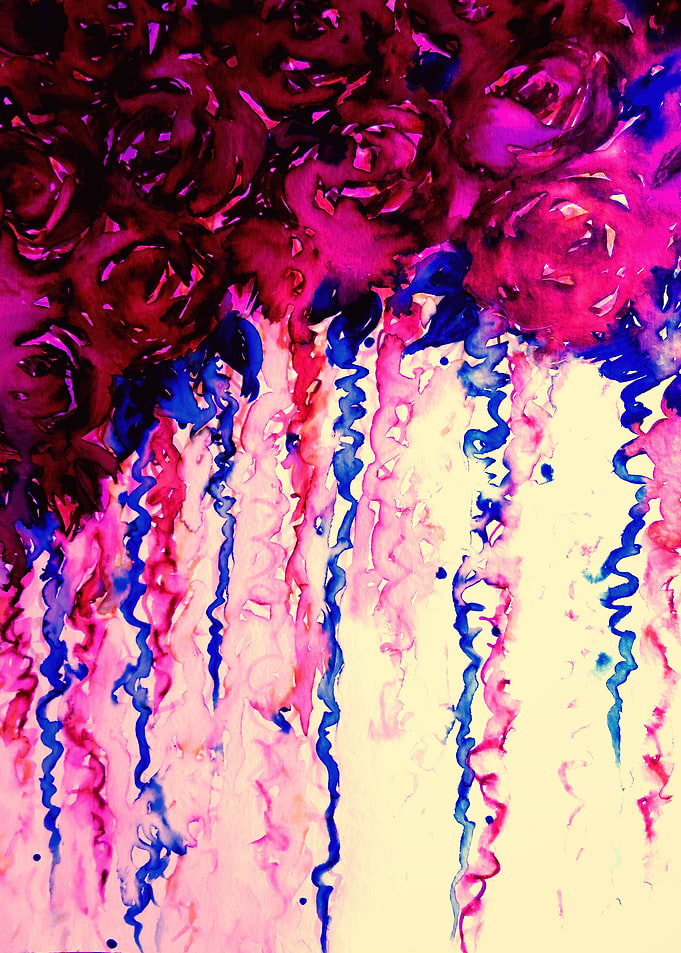 Petals on Parade - in Oxblood and Blue