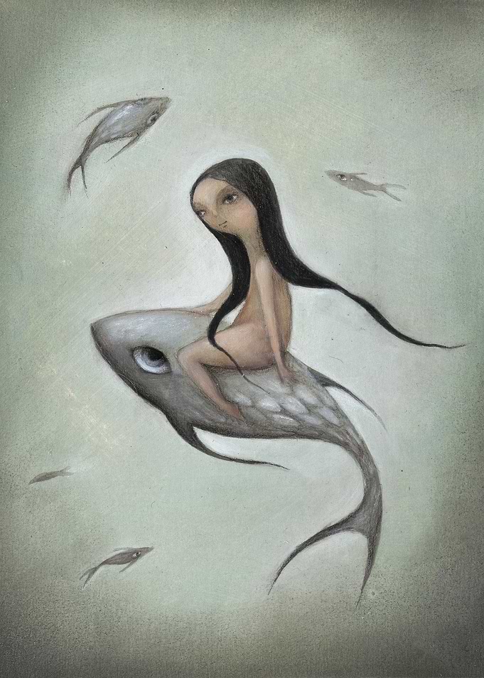 girl on a fish