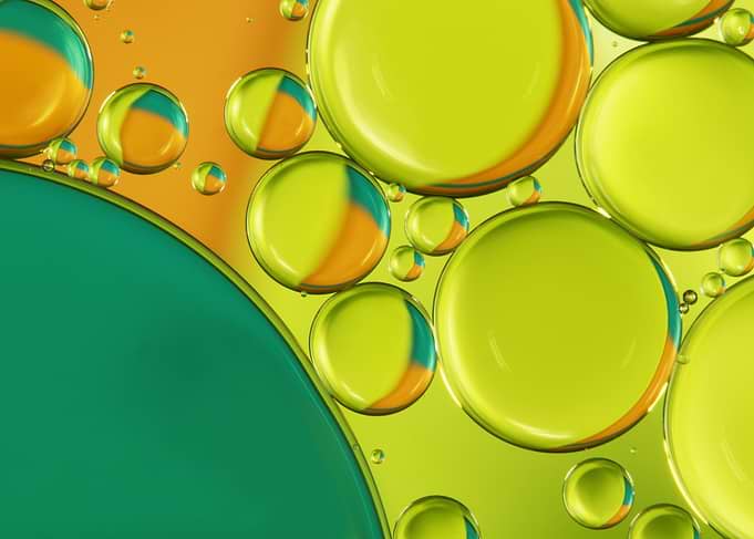 Bubble Abstract with a Twist of Lime