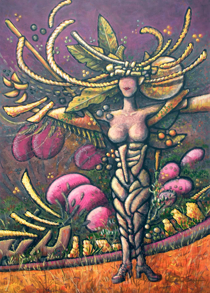 Anticipation Acrylic on Panel Original 48' x 32' By Da ...