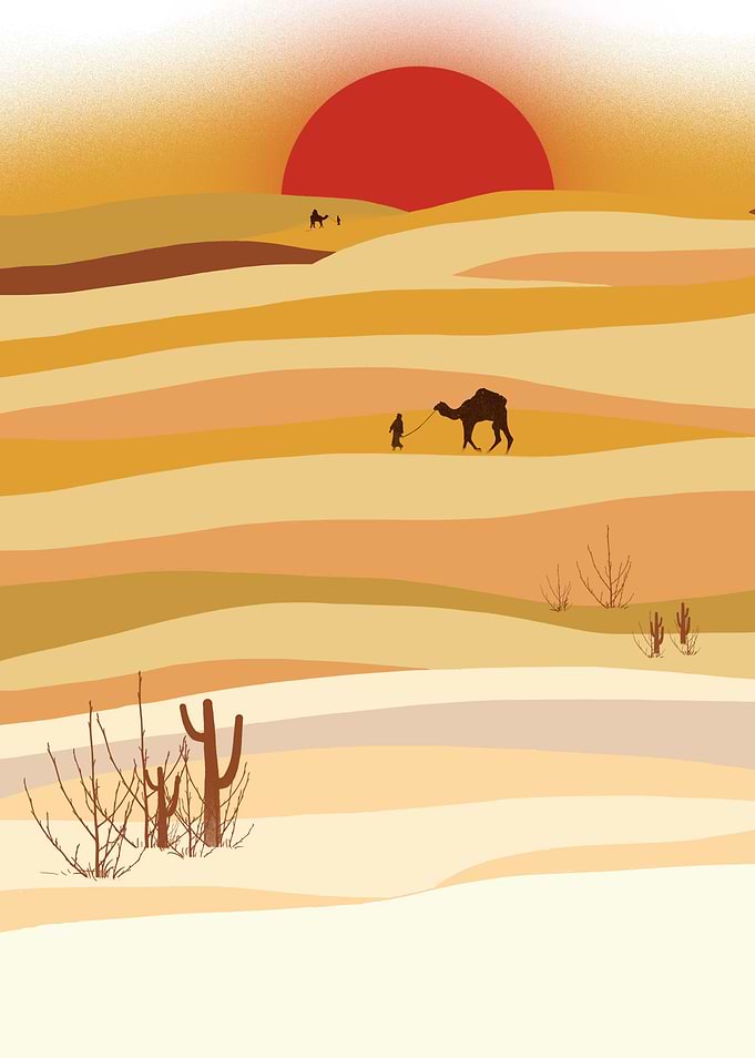 Sunset in the dessert