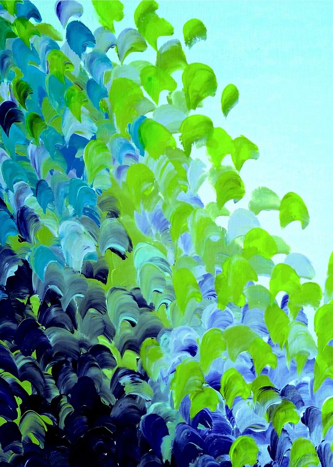 Creation in Color - Blue and Green