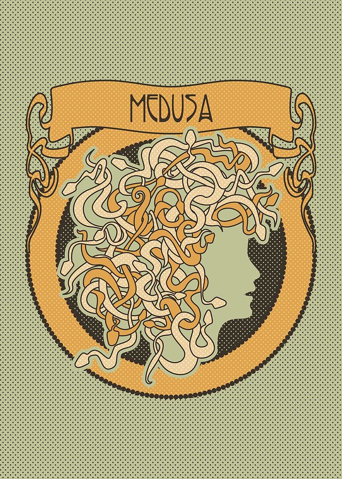 Medusa silhouette (light)