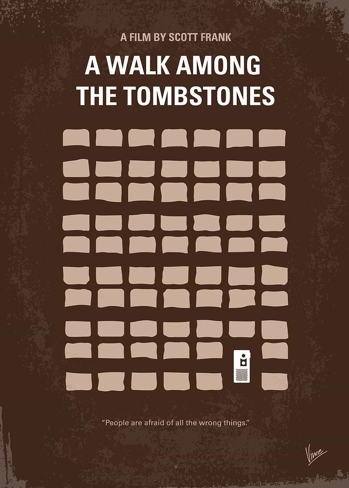 No341 My WALK AMONG THE TOMBSTONES minimal movie poster ...