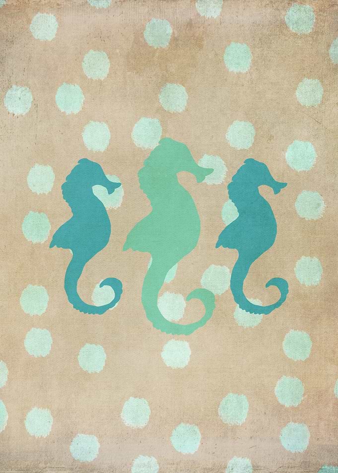 Seahorse Trio and Polka Dots