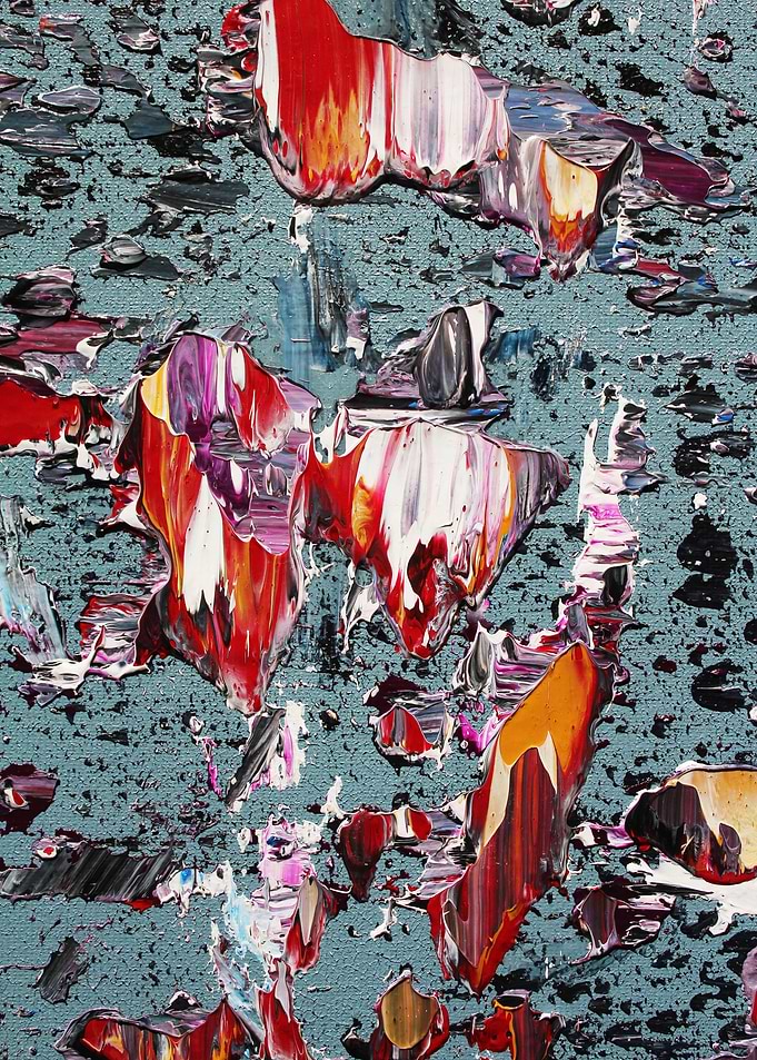 Detail “plate” of my original abstract painting: kyan ...