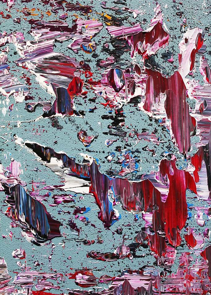 Detail “plate” of my original abstract painting: kyan ...