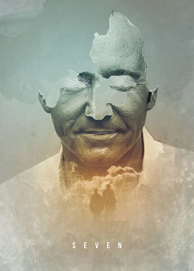 Seven - 1. poster - David Fincher movie collection